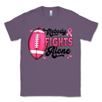 Lavender nobody fights alone pink football breast cancer awareness Classic Tee - Jasminsmagicworld