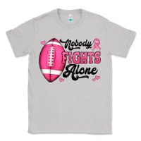 Moon Dust nobody fights alone pink football breast cancer awareness Classic Tee - Jasminsmagicworld