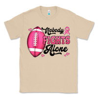 Mushroom nobody fights alone pink football breast cancer awareness Classic Tee - Jasminsmagicworld