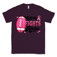 Plum nobody fights alone pink football breast cancer awareness Classic Tee - Jasminsmagicworld