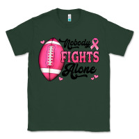 Sports Green nobody fights alone pink football breast cancer awareness Classic Tee - Jasminsmagicworld