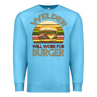 Ocean Blue Welder Wıll Work For Burger Premium Sweatshirt - Bettercallsaul