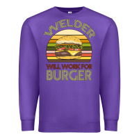 Purple Welder Wıll Work For Burger Premium Sweatshirt - Bettercallsaul