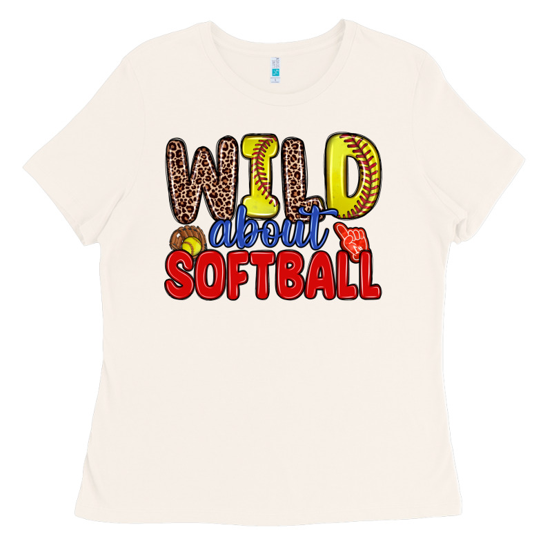 Wild About Softball Ladies Tee by Zillion Design Studio | Teevron