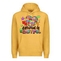 Mustard different is beautiful Premium Hoodie - NancyCooperArtShop