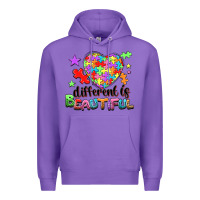 Purple different is beautiful Premium Hoodie - NancyCooperArtShop