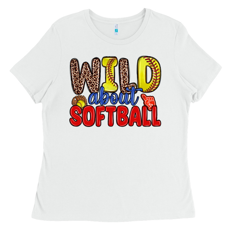 Wild About Softball Ladies Tee by Zillion Design Studio | Teevron