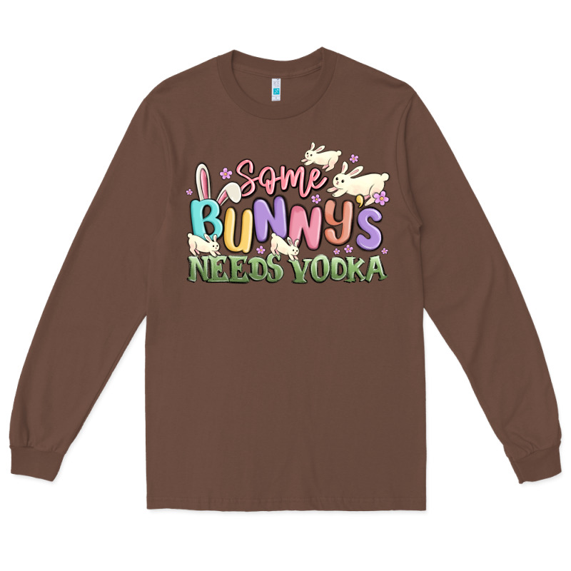 Some Bunnys Needs Vodka Long Sleeve Tee by MaliasSmallBusiness | Teevron
