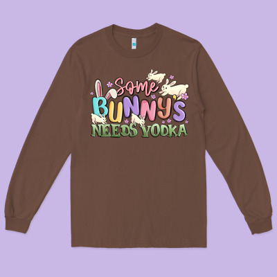 Some Bunnys Needs Vodka Long Sleeve Tee Designed By Maliassmallbusiness