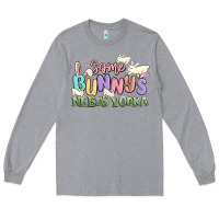 Heather Grey some bunnys needs vodka Long Sleeve Tee - MaliasSmallBusiness