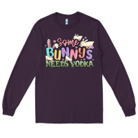 Plum some bunnys needs vodka Long Sleeve Tee - MaliasSmallBusiness