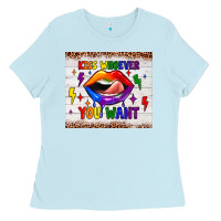 Baby Blue kiss whoever you want tumbler Ladies Tee - JahusDesignShop