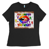 Black kiss whoever you want tumbler Ladies Tee - JahusDesignShop