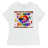 White kiss whoever you want tumbler Ladies Tee - JahusDesignShop