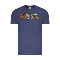 Vintage Denim noel with sock and reindeer Vintage Tee - AdoDesignShop