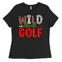 Black wild about golf Ladies Tee - Zillion Design Studio
