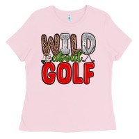 Bubblegum Pink wild about golf Ladies Tee - Zillion Design Studio