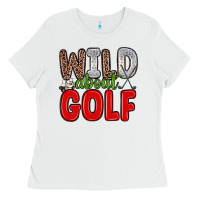 White wild about golf Ladies Tee - Zillion Design Studio
