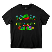 Black custom name christmas elf Heavy Core Tee - texasbilliewilder