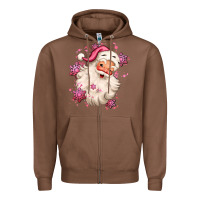 Chestnut pink christmas santa claus Zipper Hoodie - MaliasSmallBusiness