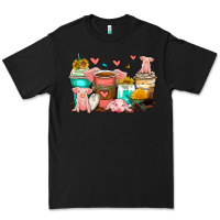 Black pigs coffee cups Premium Tee - Zillion Design Studio