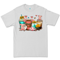 Dove Grey pigs coffee cups Premium Tee - Zillion Design Studio