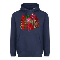 Navy christmas flamingo Heavyweight Hoodie - Bettercallsaul