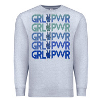 Heather Grey Girl Power Peace Premium Sweatshirt - Bettercallsaul