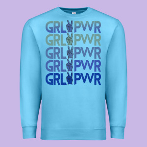 Girl Power Peace Premium Sweatshirt Designed By Bettercallsaul