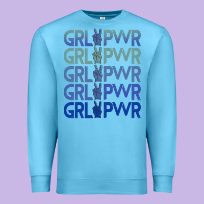 Girl Power Peace Premium Sweatshirt Designed By Bettercallsaul