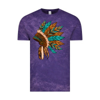 Cloud Purple native american indian headdress Vintage Tee - Artiststas