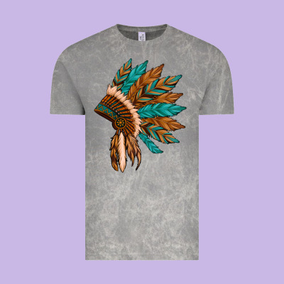 Native American Indian Headdress Vintage Tee Designed By Artiststas