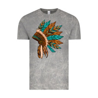 Cloud Rock native american indian headdress Vintage Tee - Artiststas