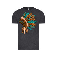 Vintage Black native american indian headdress Vintage Tee - Artiststas