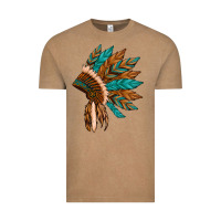 Vintage Coffee native american indian headdress Vintage Tee - Artiststas