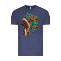 Vintage Denim native american indian headdress Vintage Tee - Artiststas
