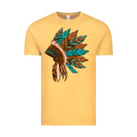 Vintage Mustard native american indian headdress Vintage Tee - Artiststas
