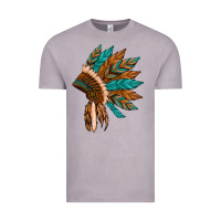 Vintage Zinc native american indian headdress Vintage Tee - Artiststas