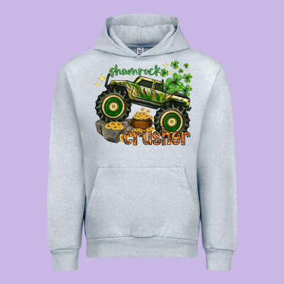 Shamrock Crusher St. Patrick's Day Urban Hoodie Designed By Howdyjamesfarm