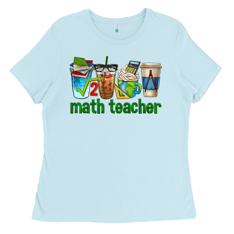 Math Teacher Coffee Cups Ladies Tee by texasbilliewilder | Teevron