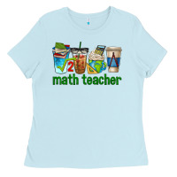 Baby Blue math teacher coffee cups Ladies Tee - texasbilliewilder