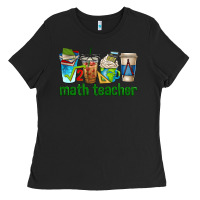Black math teacher coffee cups Ladies Tee - texasbilliewilder