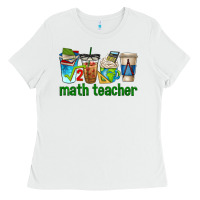 White math teacher coffee cups Ladies Tee - texasbilliewilder