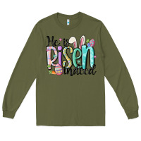 Army Green he is risen indeed Long Sleeve Tee - MaliasSmallBusiness