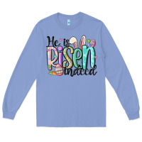 Colony Blue he is risen indeed Long Sleeve Tee - MaliasSmallBusiness