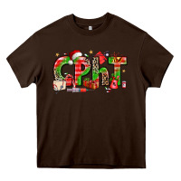 Chocolate Brown christmas cpht pharmacy technician Heavy Core Tee - texasbilliewilder