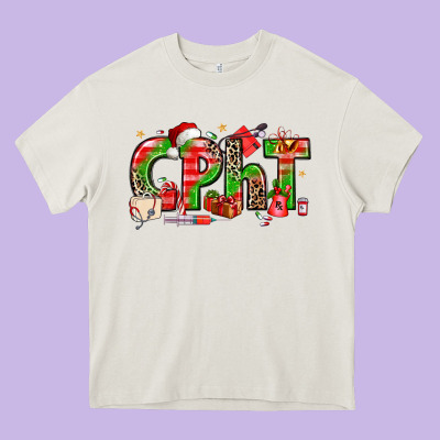Christmas Cpht Pharmacy Technician Heavy Core Tee Designed By Texasbilliewilder