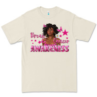 Bone Breast Cancer Awareness with Afro Woman Premium Tee - texasbilliewilder