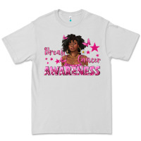 Dove Grey Breast Cancer Awareness with Afro Woman Premium Tee - texasbilliewilder