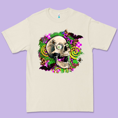 Halloween Skull Premium Tee Designed By Adodesignshop